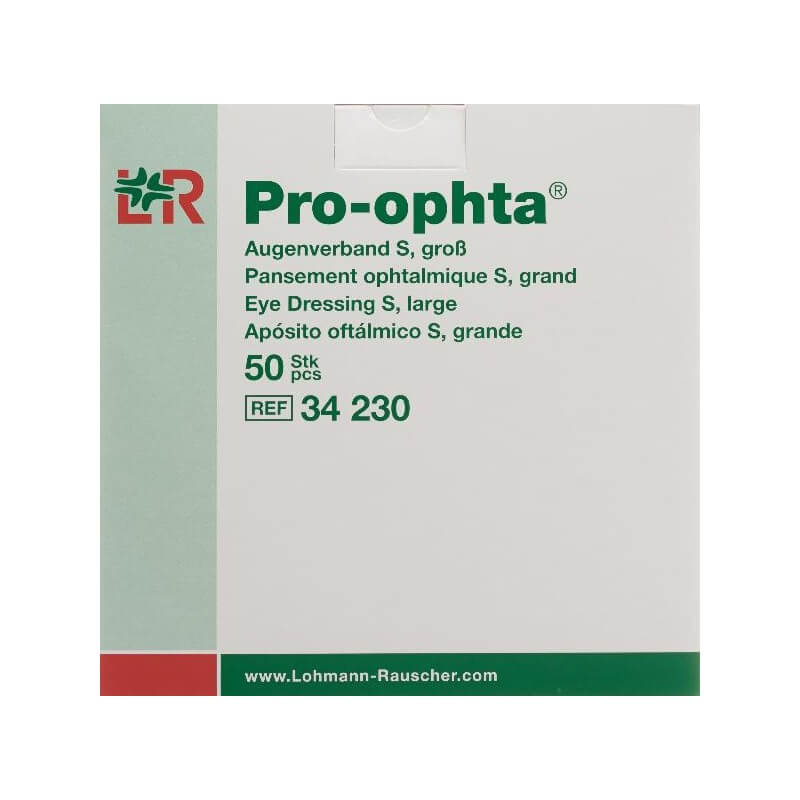 Pansement oculaire Pro Ophta S L transparent 50 pièces Pansement oculaire Pro Ophta S L transparent 50 pièces