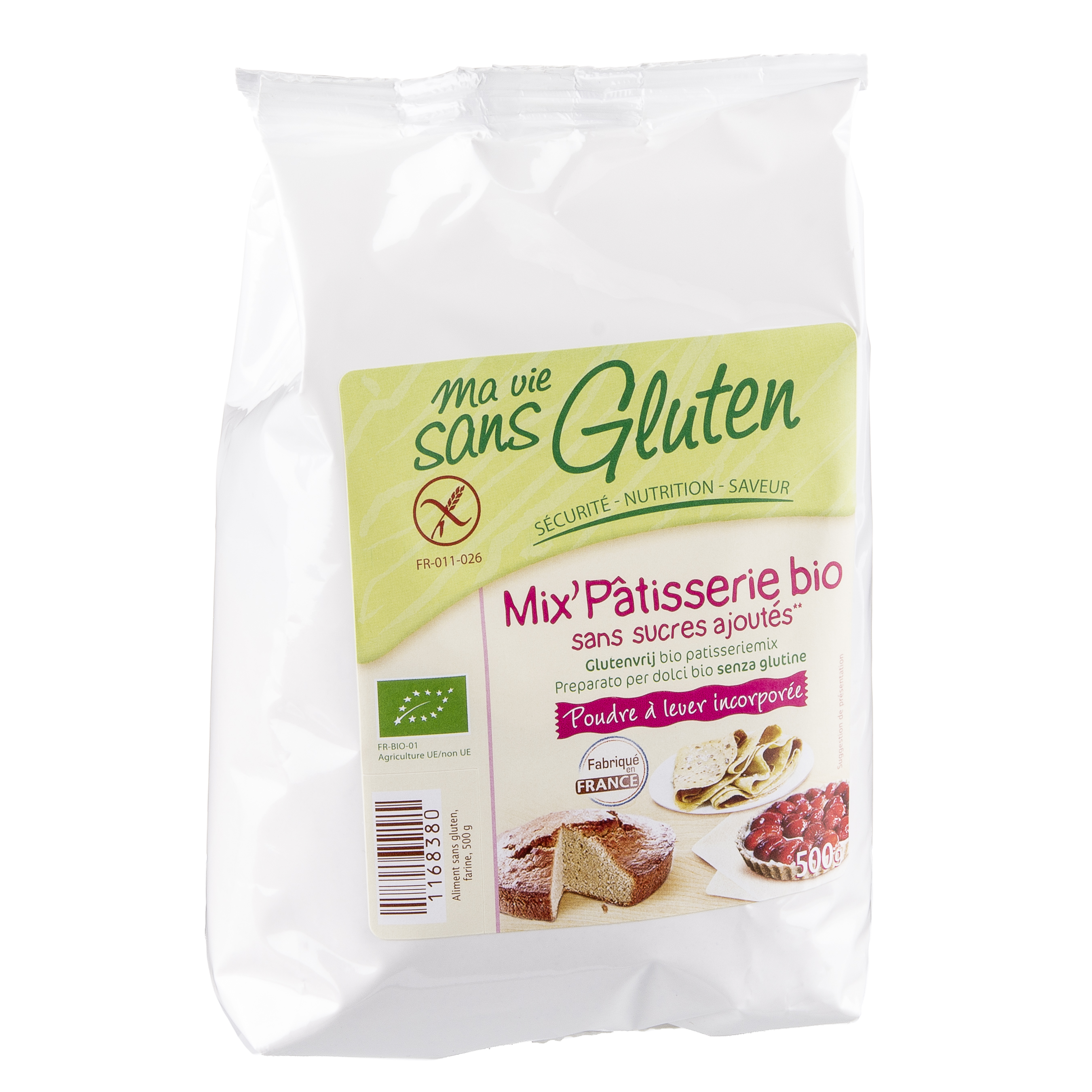 MA VIE S GLUT Mélange à cuire Pâtisserie 500g