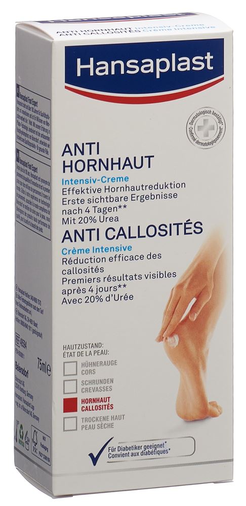 HANSAPLAST Crème Anti-Callosités 20 % Int (n) 75ml HANSAPLAST Crème Anti-Callosités 20 % Int (n) 75ml