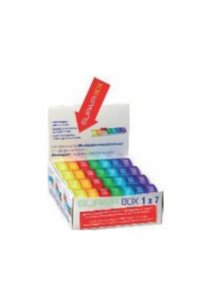 Distributeur hebdomadaire SupairBOX 1x7 D/F rainbow 12pcs