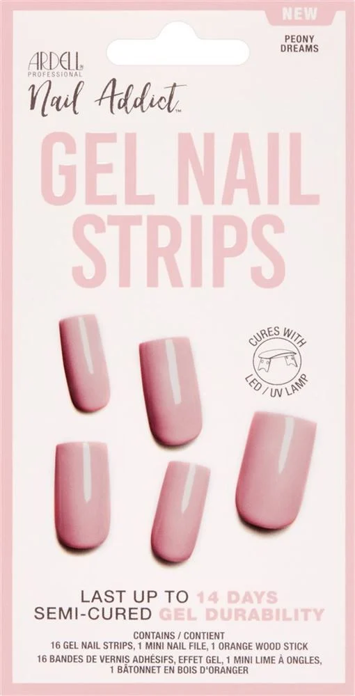 ARDELL Nail Addict Gel Strips Peony Dreams 16 pièces
