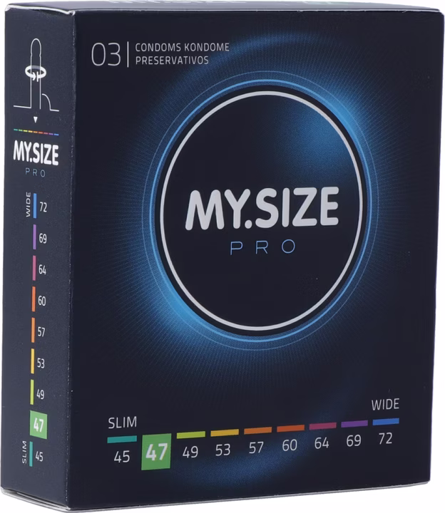 Préservatifs MY SIZE PRO 47 mm, lot de 3