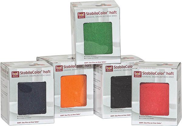 BORT STABILO COLOR bande 6cmx5m cohésive rouge BORT STABILO COLOR bande 6cmx5m cohésive rouge