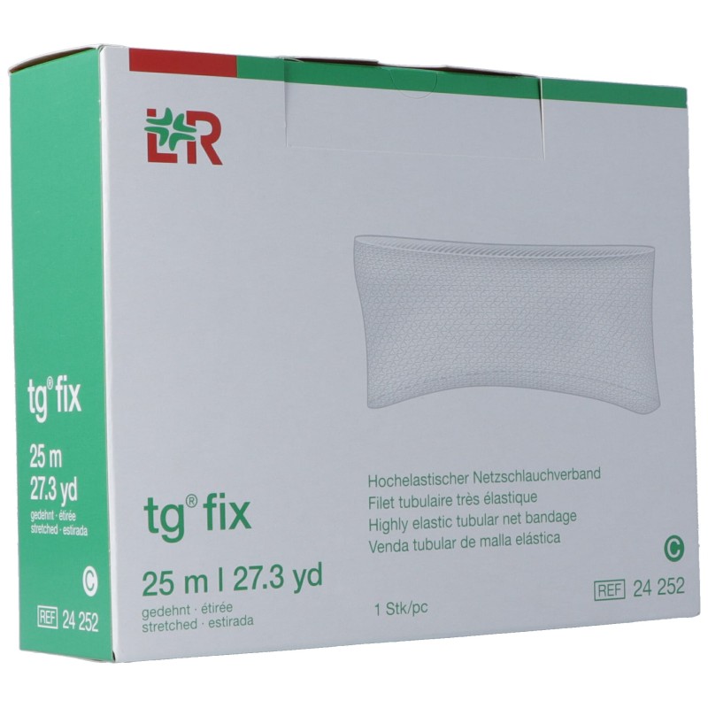 tg fix bandage tubulaire en filet hautement élastique 25m C pour extrémités grandes (petite tête/bras/jambe)