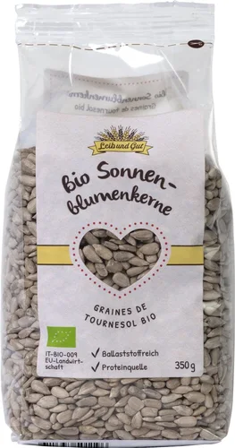 LEIBUNDGUT Graines de tournesol bio, sachet de 350 g
