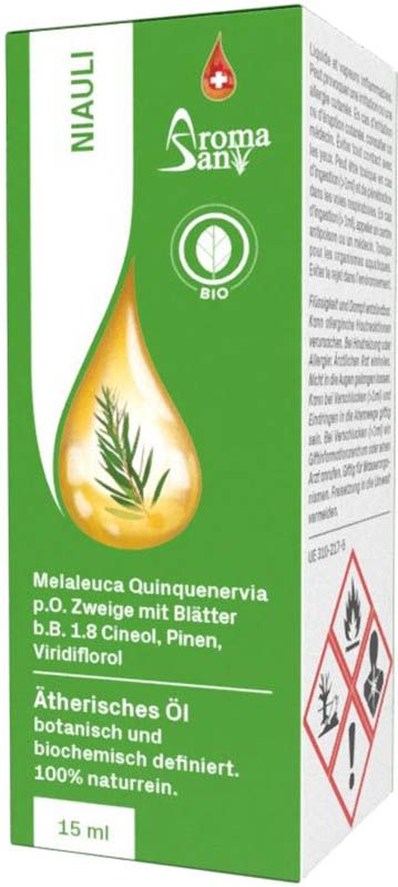 Huile essentielle bio Aromasan Niauli en boîte 15ml