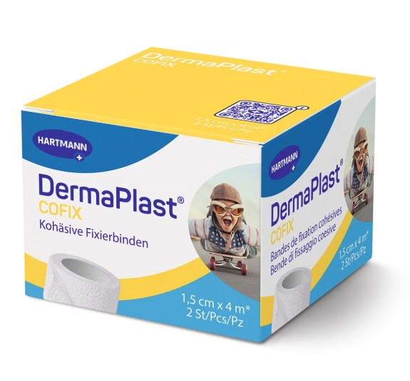 DermaPlast® CoFix 1.5cmx4m blanc (nouveau) 2 pièces