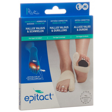 Epitact flexible double protection bandage correcteur hallux valgus TAG M 21.5-23cm gauche