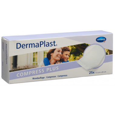 DermaPlast Compress Plus 7.5x20cm 25 pièces DermaPlast Compress Plus 7.5x20cm 25 pièces