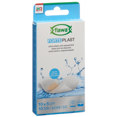 Flawa Forte Plast pansements adhésifs 5x10cm 10 pièces