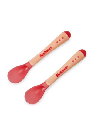 BIMBOSAN Cuillère rose 2 pièces