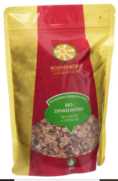 Sonnenkorn Dinkelmüesli Bio Bourgeon 360g
