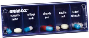 Anabox Medidispenser 1 jour bleu