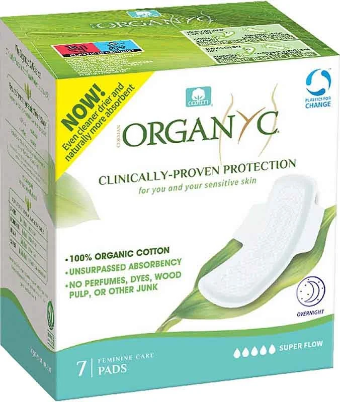 Bandes de nuit Organyc avec ailes 7 pièces