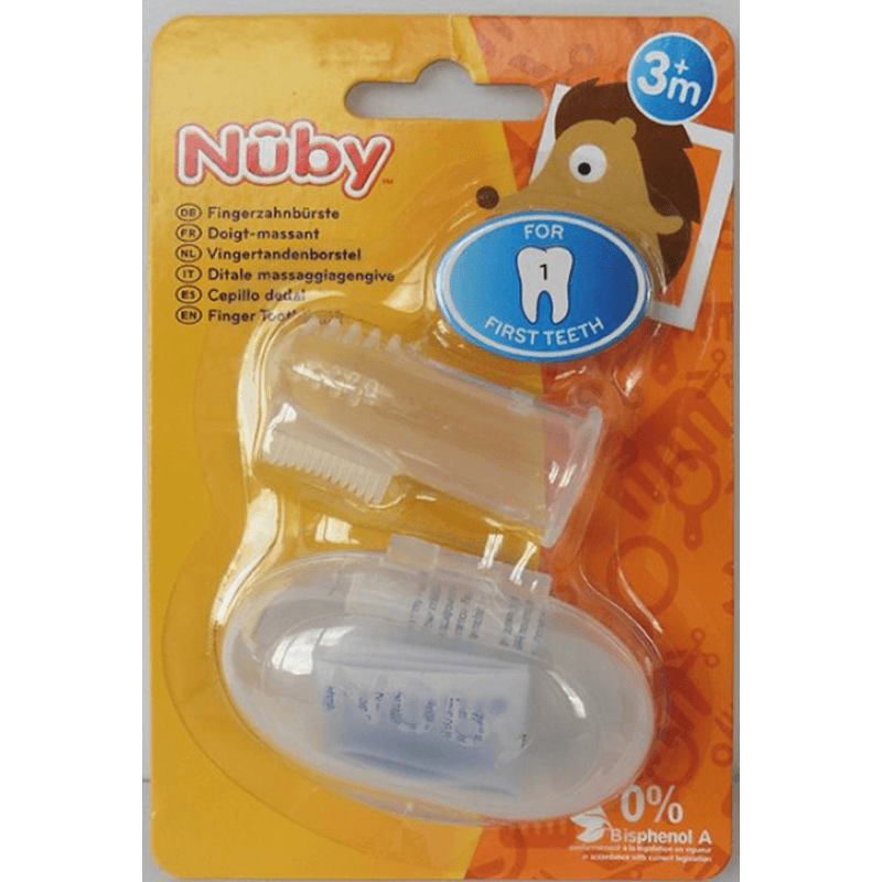 Brosse à dents Nuby Finger avec boîte de rangement