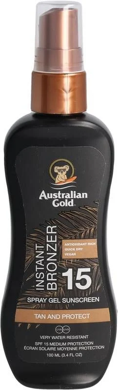 AUSTRALIAN GOLD Spray Gel avec bronzage SPF15 237ml