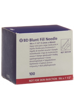 BD Blunt Fill, canule de sécurité à enfiler 100 pièces