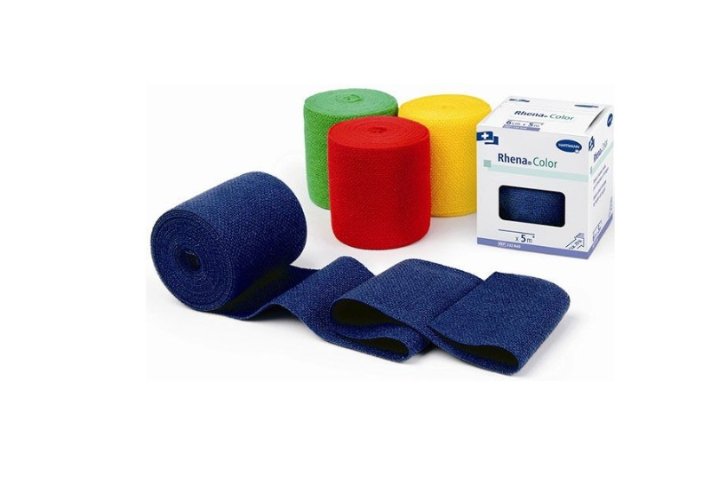 RHENA Color Elast bande 4cmx5m jaune ouverte 10 pièces