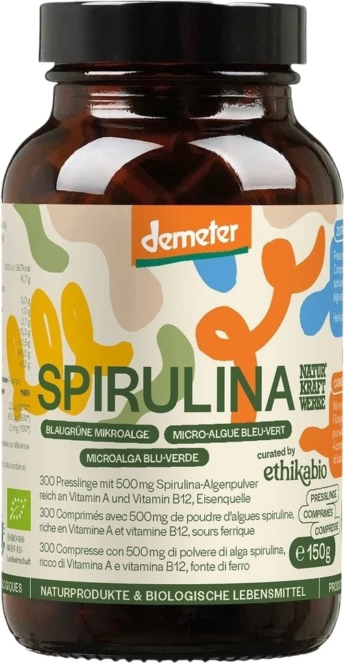 NaturKraftWerke Spirulina 300 presl Dem 150 g
