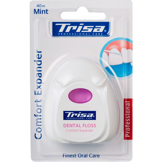 Fil dentaire Trisa Comfort Expander 40m menthe xylitol