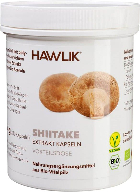 HAWLIK Gélules d'extrait de shiitaké 240 gélules