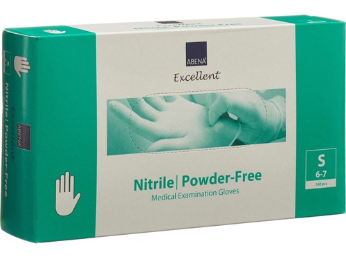 ABENA gants d'examen nitril S non poudrés blanc 100 pièces