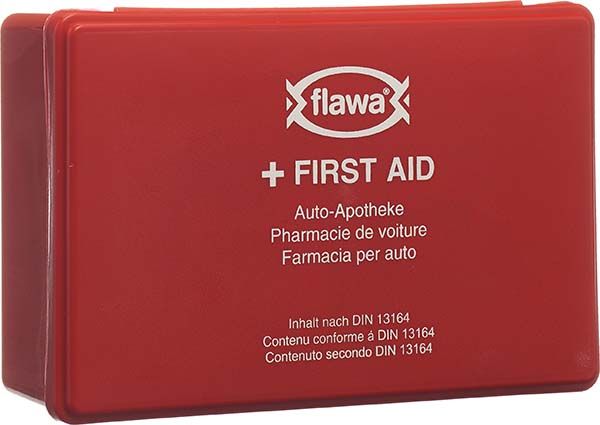 Pharmacie de voiture Flawa selon la norme DIN 13164 Pharmacie de voiture Flawa selon la norme DIN 13164