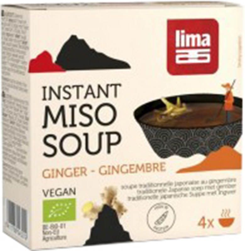 Lima soupe miso instantanée au gingembre 4 x 15g