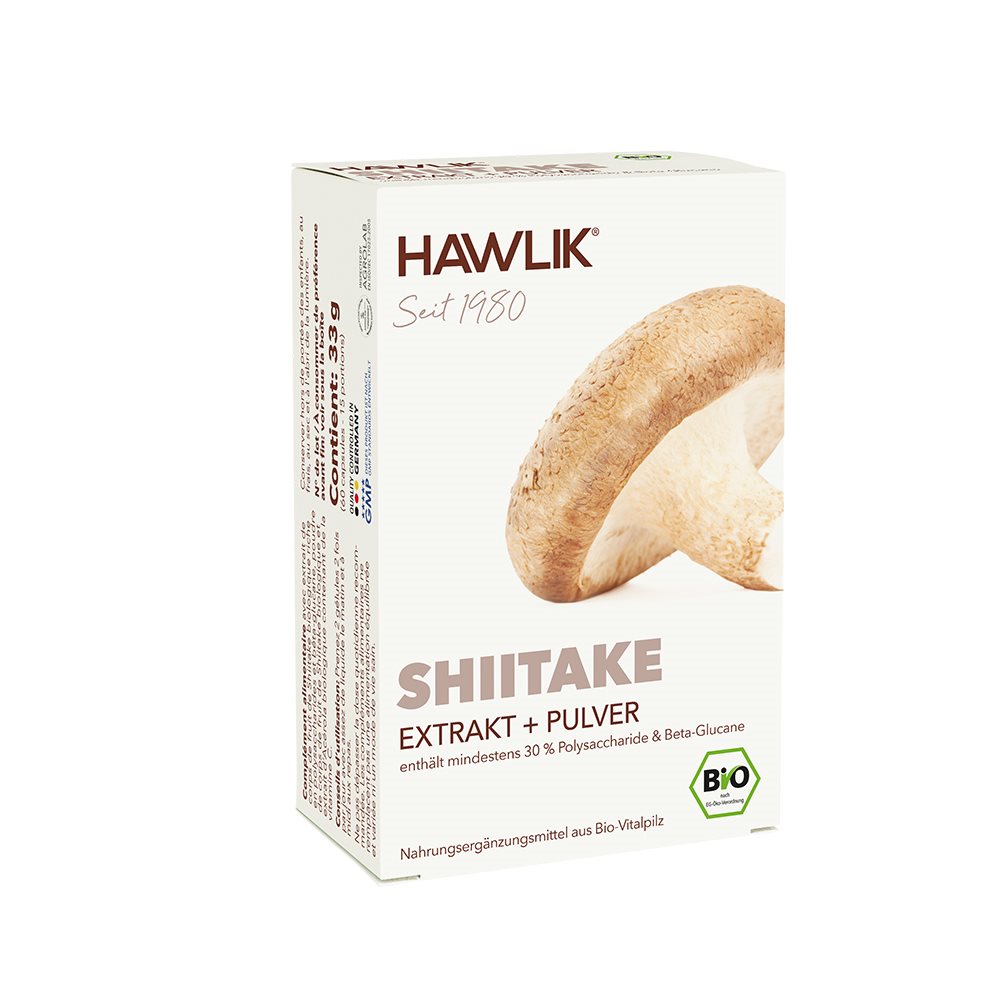 HAWLIK Extrait de shiitaké + poudre en gélules 60 gélules