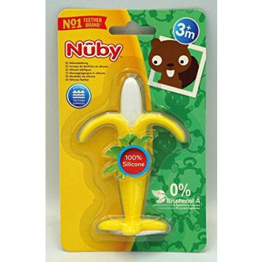Aide à la dentition Nuby en forme de banane 3M Aide à la dentition Nuby en forme de banane 3M