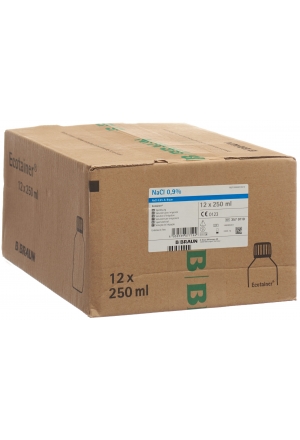 NaCl B. Braun solution de rinçage 0.9 % 250ml West Ecotainer 12 pièces