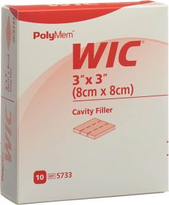 PolyMem WIC pansement de remplissage 8x8cm stérile 10 pièces