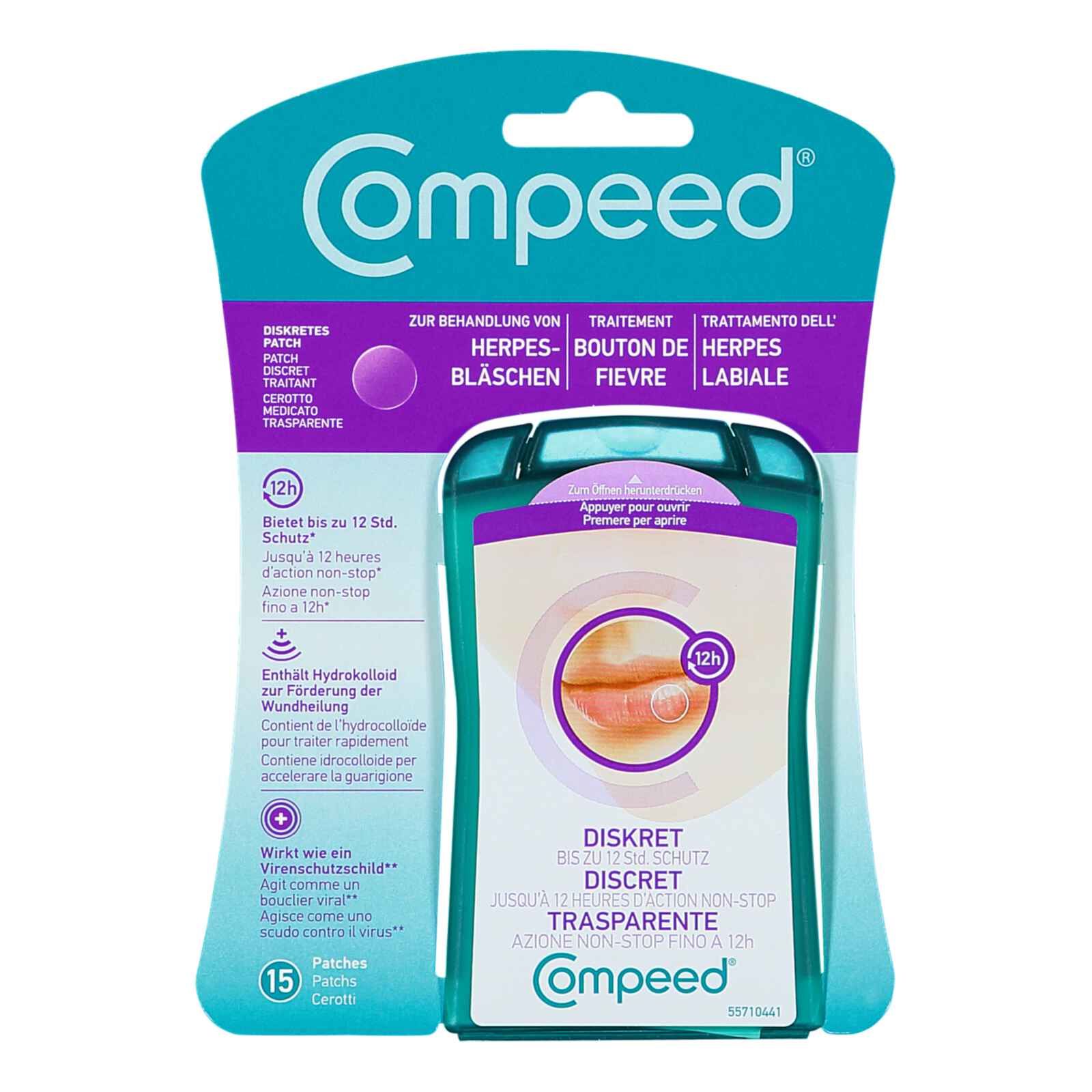 Compeed® Patch vésicules d'herpès 15 pièces Compeed® Patch vésicules d'herpès 15 pièces