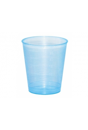 Gobelet à médicaments Gribi 30ml bleu 75 pièces