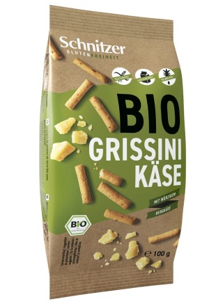 Schnitzer Grissini au fromage bio sans gluten 8 x 100g