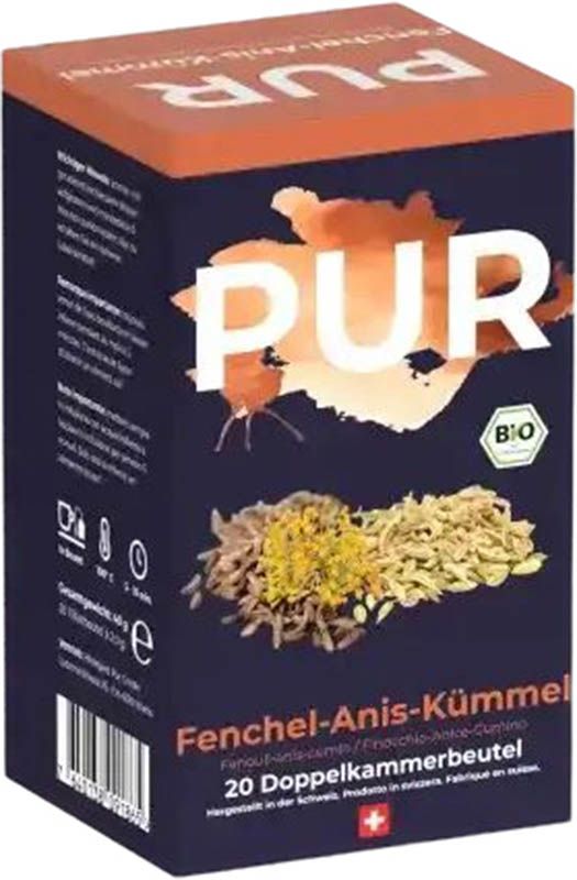 PUR Tisane fenouil-anis-cumin Btl 20 pièces PUR Tisane fenouil-anis-cumin Btl 20 pièces