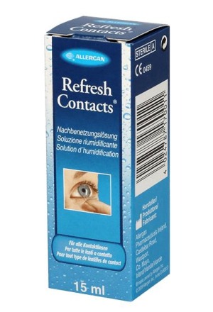 Solution de réhumidification Refresh Contacts flacon de 15ml Solution de réhumidification Refresh Contacts flacon de 15ml