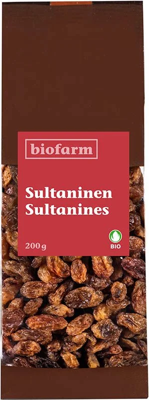 Biofarm Raisins sultanines clairs Bourgeon Btl 200g