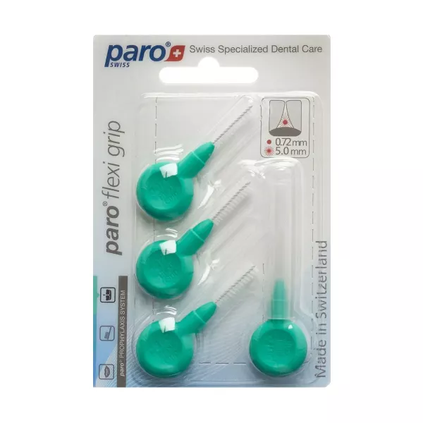 PARO Flexi Grip 5mm moyen vert cylindrique 4 pièces PARO Flexi Grip 5mm moyen vert cylindrique 4 pièces