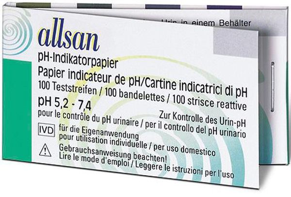 Allsan papier indicateur pH 5.2-7.4 100 pièces