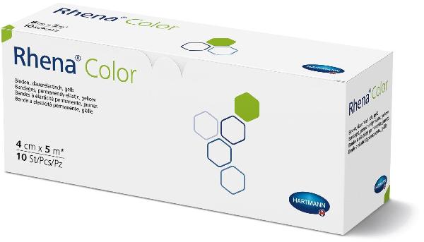RHENA Color Elast bande 4cmx5m jaune ouverte 10 pièces