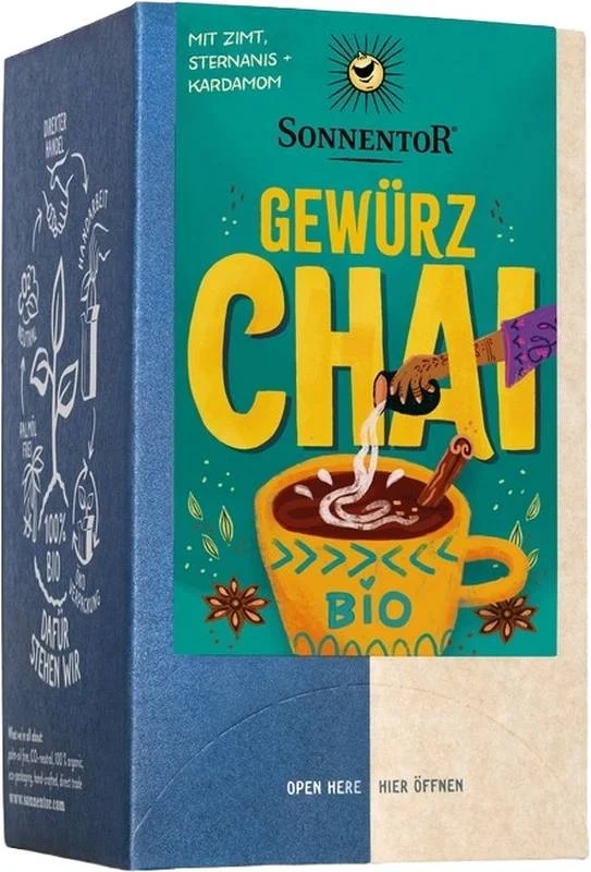Sonnentor Schwarztee Chai BIO Beutel 18 Stück