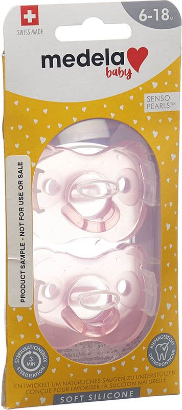 Medela Baby Sucette Silicone Soft 6-18 Rose 2 pièces Medela Baby Sucette Silicone Soft 6-18 Rose 2 pièces