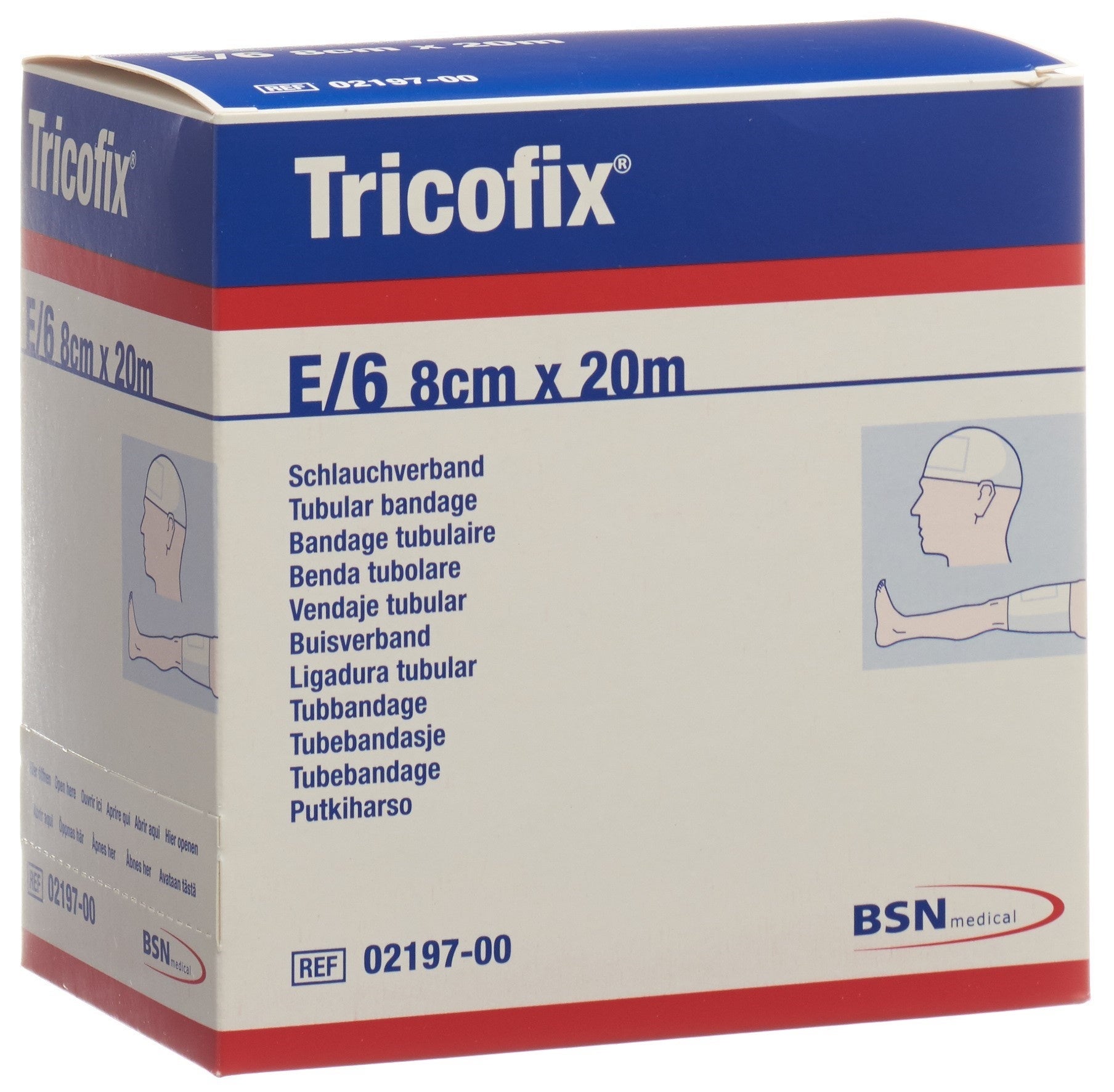 TRICOFIX Pansement tubulaire GrE 6-8cm/20m