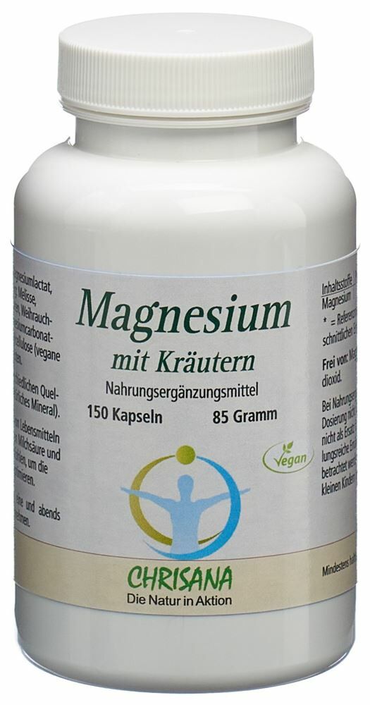 CHRISANA Magnésium avec Herbes Capsules Ds 150 pièces