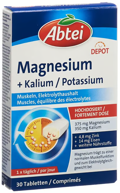 ABTEI Magnésium + Potassium Depot comprimés (nouveau) 30 pièces