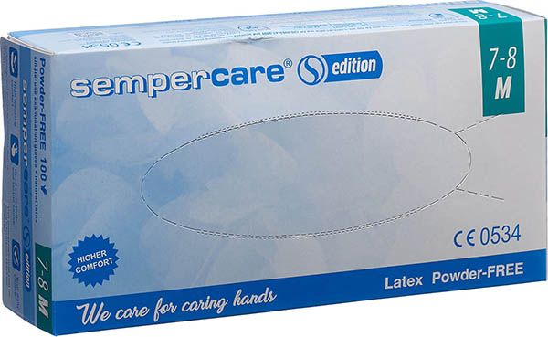 Gants Sempercare Edition Latex M non poudrés 100 pièces