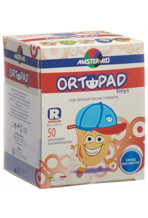 Pansements occlusifs Ortopad Regular Boys dès 4 ans 50 pièces