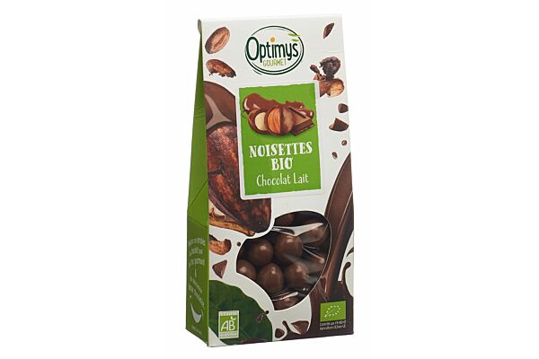 Optimy plaisir noisettes chocolat au lait bio 150g