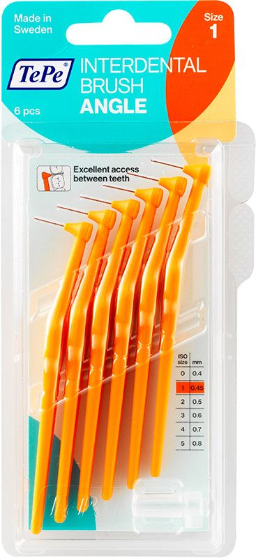 Brosse interdentaire TePe Angle 0.45mm orange 6 pièces